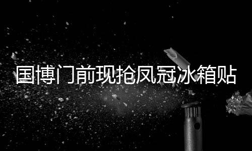 国博门前现抢凤冠冰箱贴热潮，队伍绵延至大门外