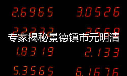 专家揭秘景德镇市元明清制瓷业遗址群背后的“何以瓷都”