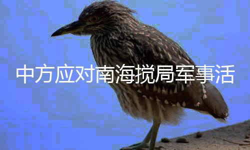 中方应对南海搅局军事活动的应对策略，尽在掌握之中