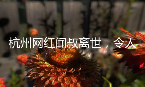 杭州网红闻叔离世，令人痛惜