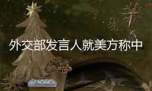 外交部发言人就美方称中国目前面临最高达245%关税答记者问