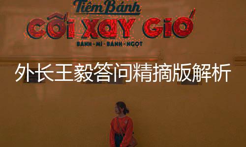外长王毅答问精摘版解析，展现中国外交新时代的战略眼光与担当