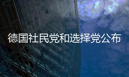 德国社民党和选择党公布竞选主张