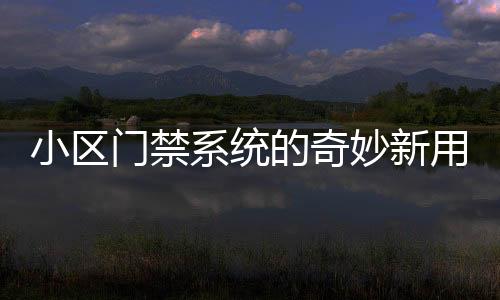 小区门禁系统的奇妙新用途，小孩哥将其变成游戏战场
