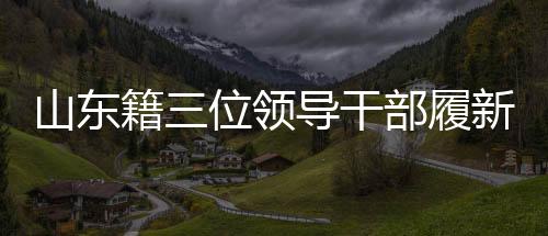 山东籍三位领导干部履新，引领地方发展新篇章