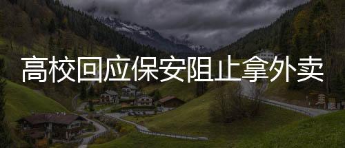 高校回应保安阻止拿外卖学生进校园事件，关注校园安全与学生权益的平衡