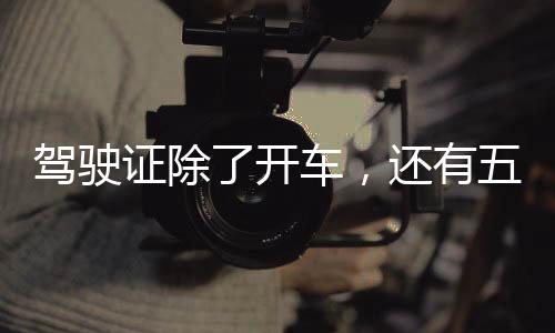 驾驶证除了开车，还有五大隐藏功能